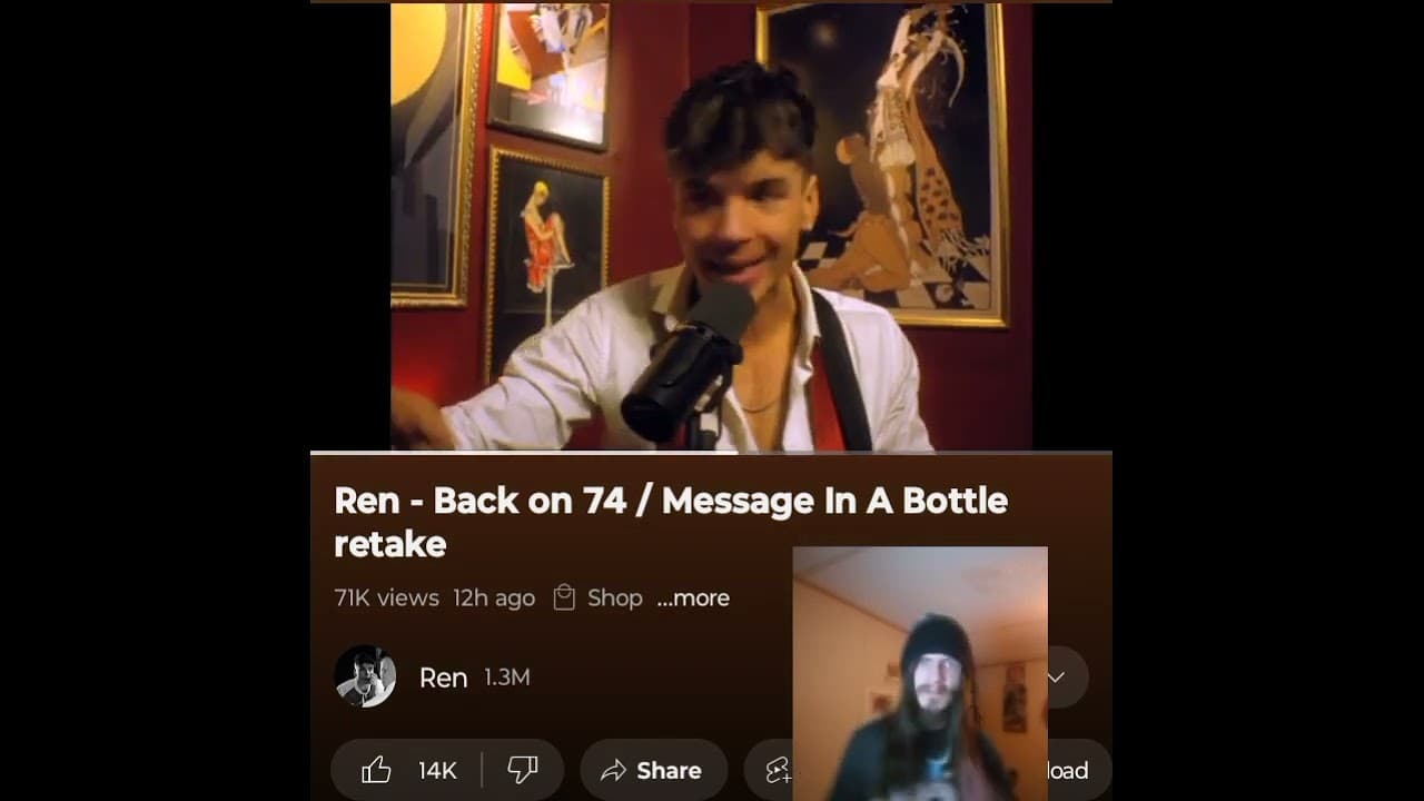 REN- BACK ON 74/MESSAGE IN A BOTTLE RETAKE   HE IS SO CREATIVE  💜 🖤  INDEPENDENT ARTIST REACTS