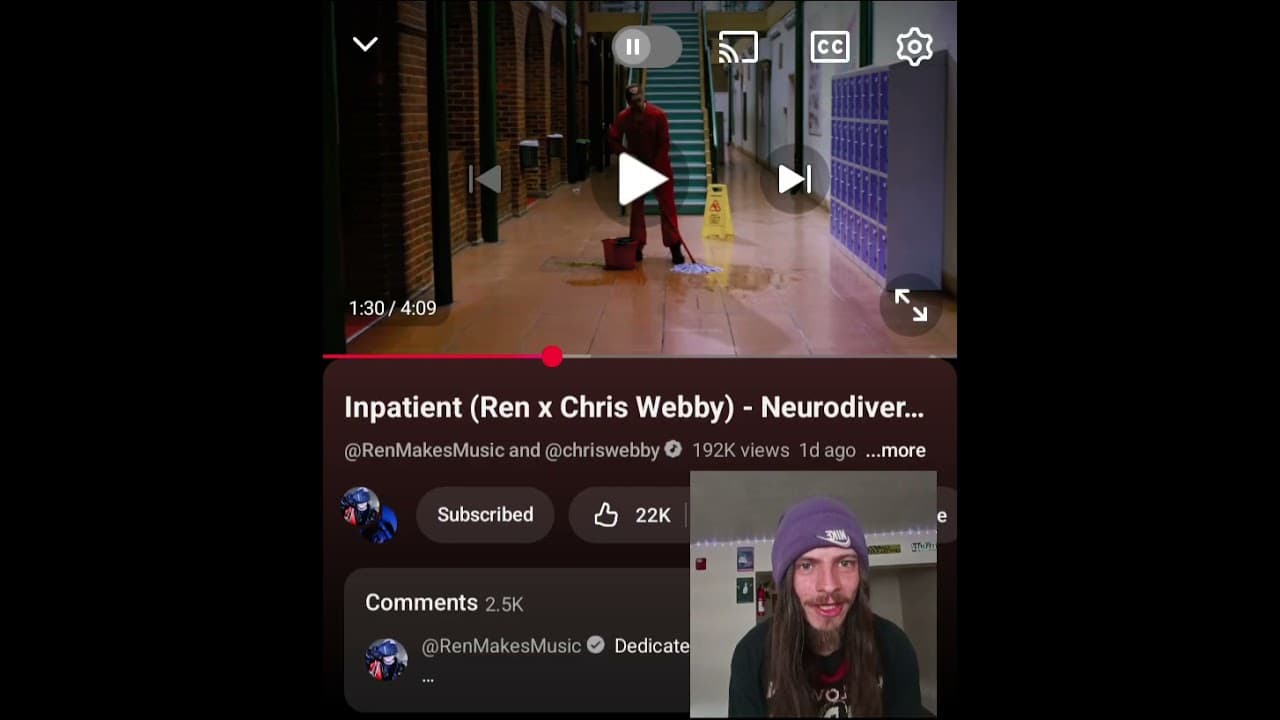 INPATIENT(REN X CHRIS WEBBY)- NEURODIVERGENT THIS WAS REALLY AWESOME 🖤💜 INDEPENDENT ARTIST REACTS 