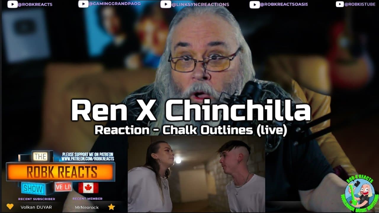 Ren X Chinchilla Reaction - Chalk Outlines (live) First Time Hearing - Requested