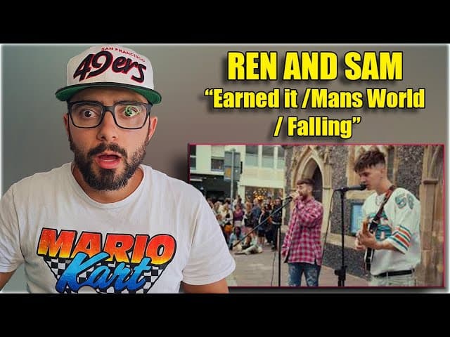 Musician reacts to *Ren & Sam Tompkins - Earned it /Mans World / Falling* | Bring Back Busking!