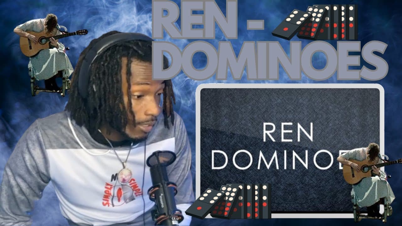 REN  - DOMINOES (Official Lyric Video ) - Simply Reactions