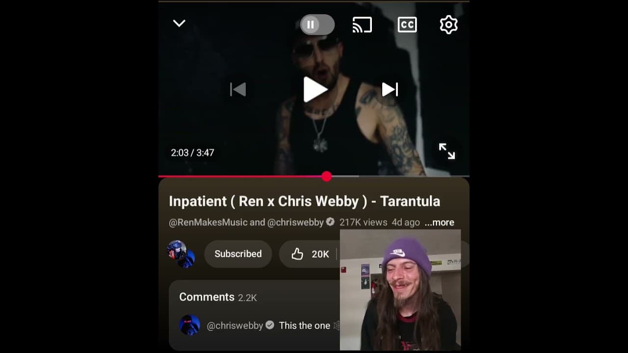 INPATIENT(REN X CHRIS WEBBY)- TARANTULA I LOVED THIS ONE SO MUCH 🖤💜 INDEPENDENT ARTIST REACTS 
