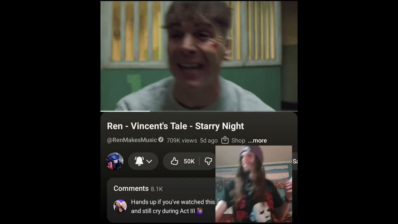 REN- VINCENT'S TALE- STARRY NIGHT  THE ONLY WORD FOR THIS IS PERFECTION 💜🖤 INDEPENDENT ARTIST REACTS