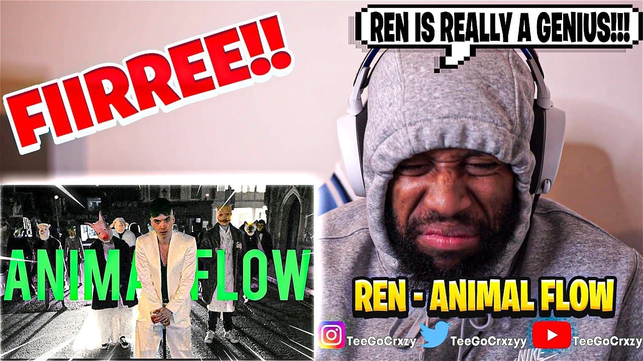 UK WHAT UP🇬🇧!!! THE WAY HIS MIND WORK!! Ren - Animal Flow (Official Music Video) (REACTION)