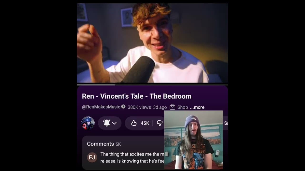 REN- VINCENT'S TALE- THE BEDROOM   WE ARE WITNESSING GENIUS IN ACTION 💜🖤 INDEPENDENT ARTIST REACTS