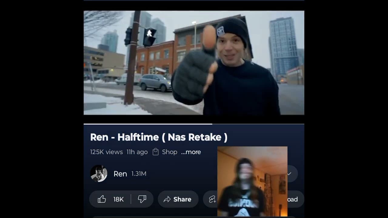 REN- HALFTIME(NAS RETAKE)  THIS WAS BRILLIANT 💜 🖤  INDEPENDENT ARTIST REACTS