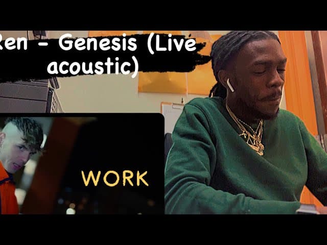 Ren Genesis (Live acoustic) AMERICAN REACTION VIDEO ( sneaking a video at work shhh) 🤫🤞🏾❤️❤️❤️