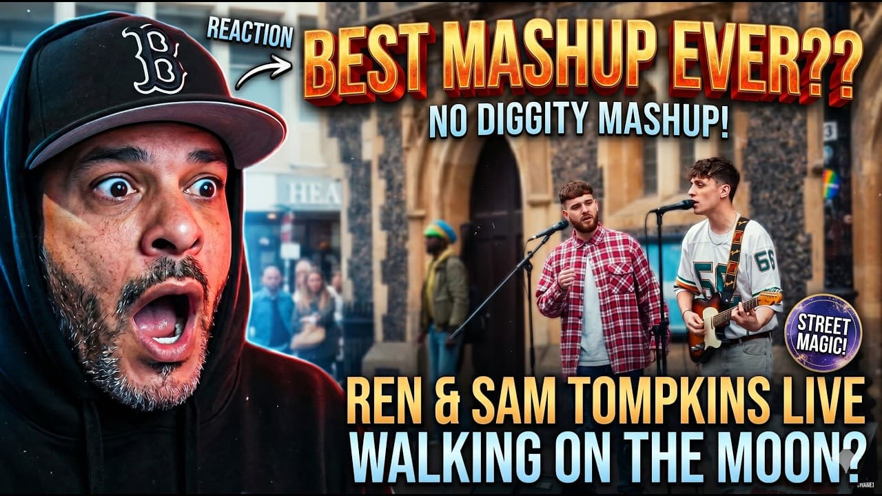 Ren & Sam Tompkins   Walking On The Moon  No Diggity Live Performance REACTION by Perry3xStudios