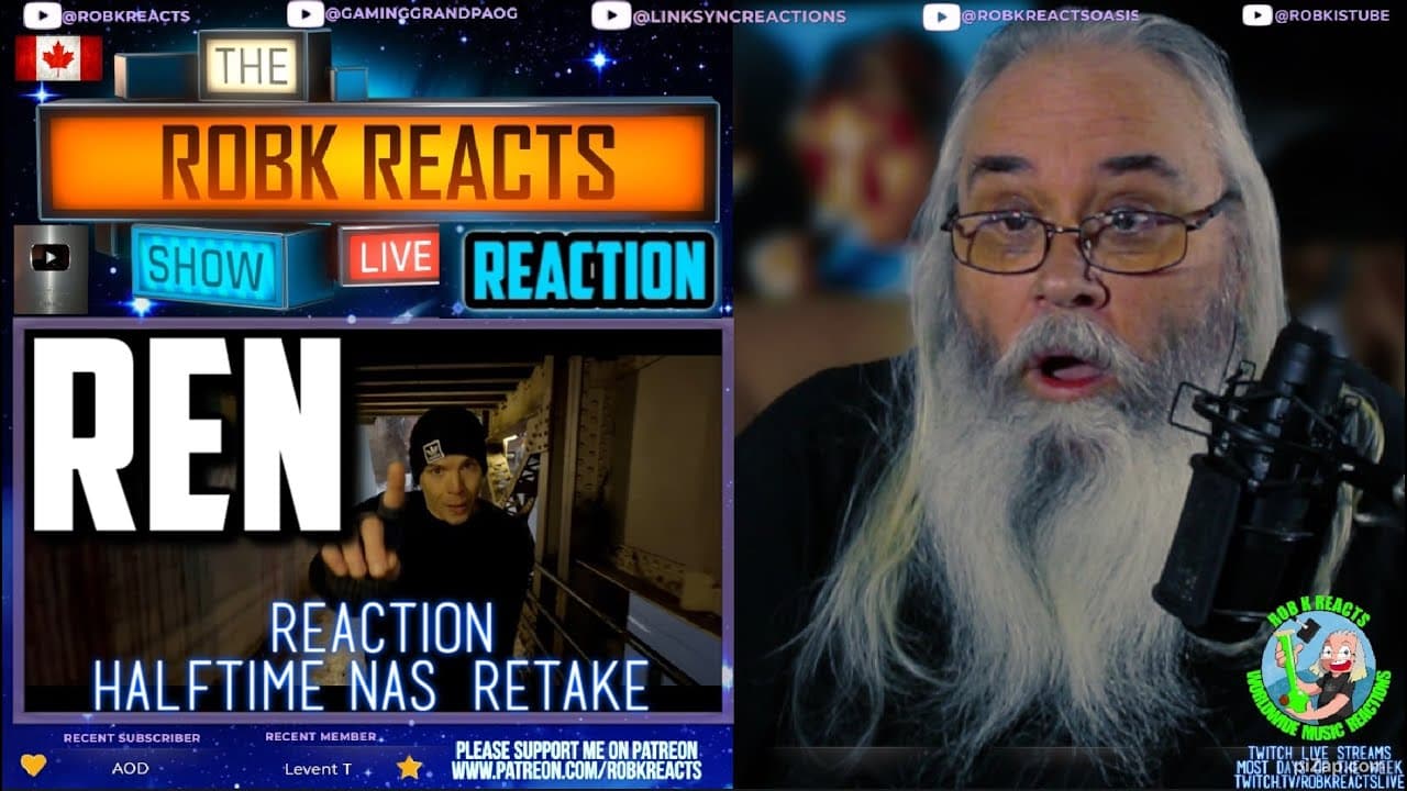 Ren Reaction - "Halftime (Nas Retake)" - First Time Hearing | RobK Reacts