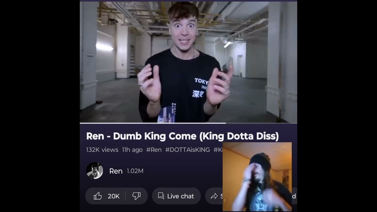 REN- DUMB KING COME(KING DOTTA DISS)  THIS WAS ALMOST TOO FAR 😅😂 INDEPENDENT ARTIST REACTS