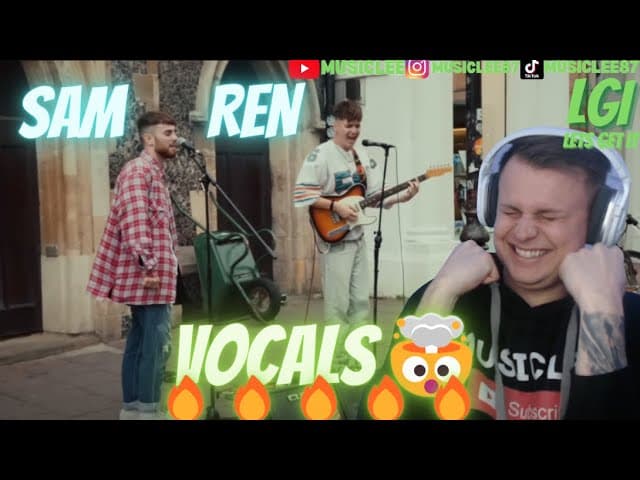 REN & SAM TOMPKINS  Earned it /Mans World / Falling REACTION #ren #busking #samtompkins #live