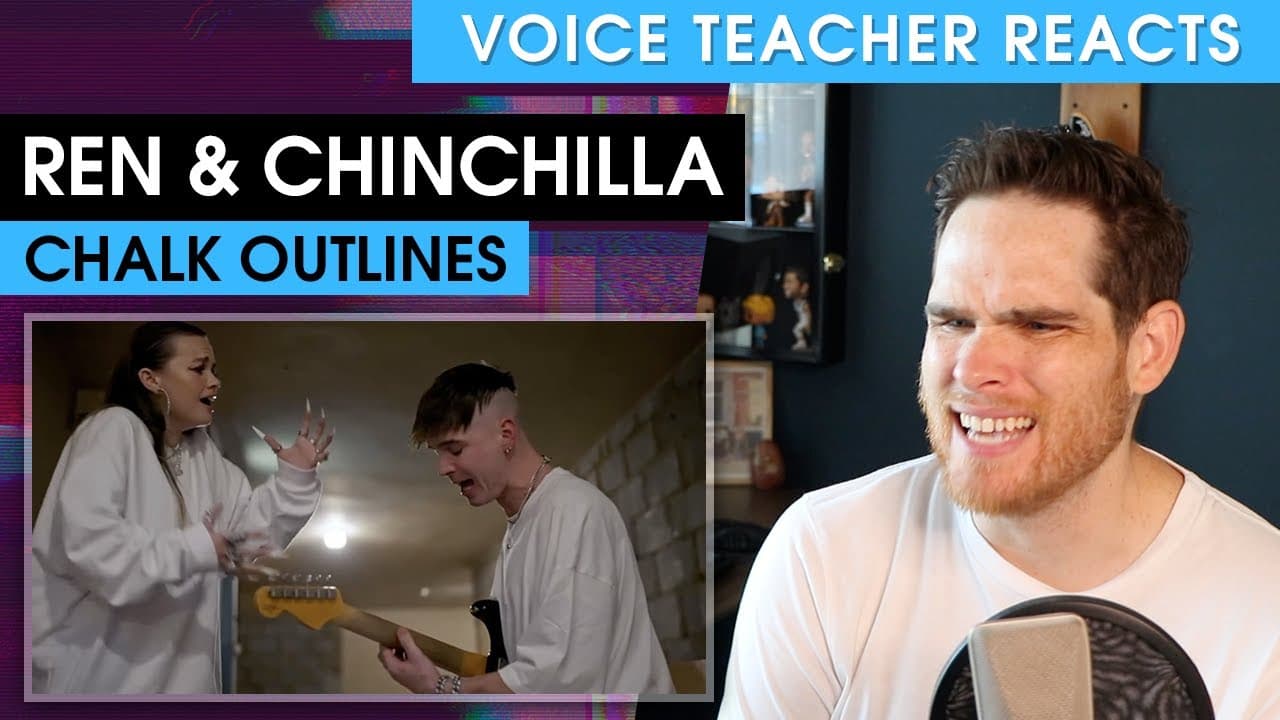Voice Teacher Reacts to Ren X Chinchilla - Chalk Outlines (live)