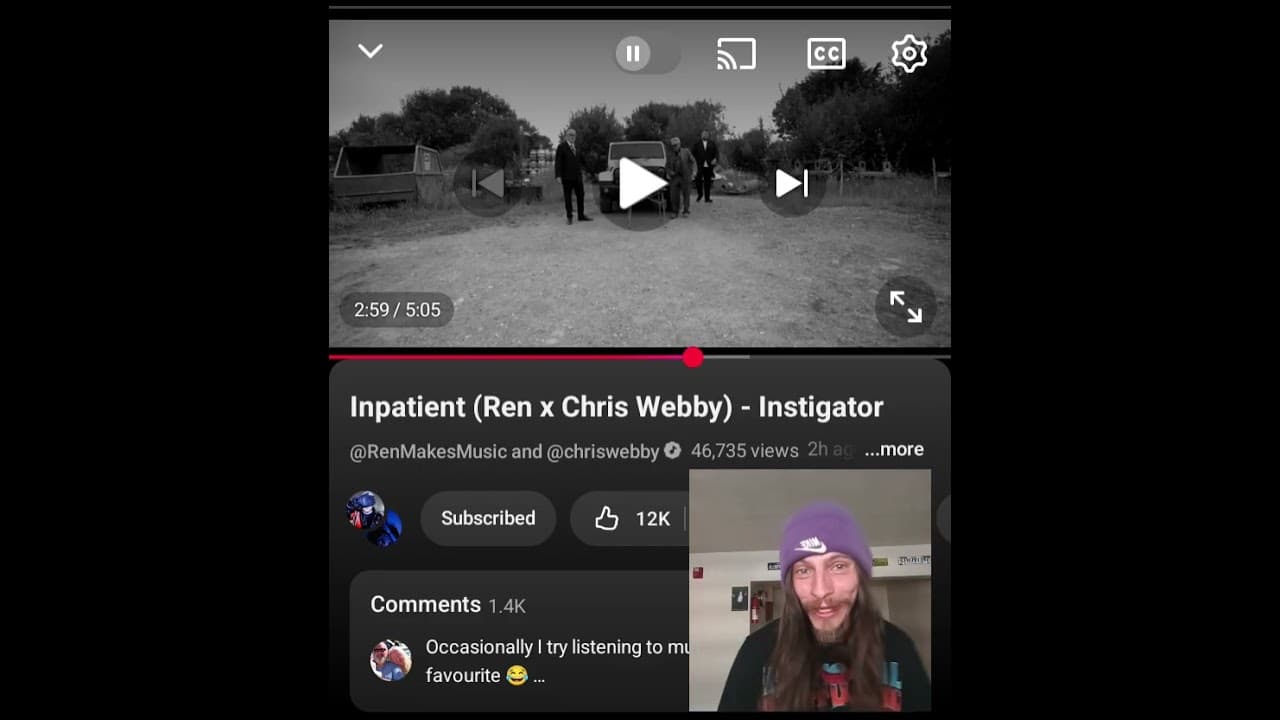 INPATIENT(REN X CHRIS WEBBY)- INSTIGATOR  I REALLY LOVED THIS ONE 🖤💜 INDEPENDENT ARTIST REACTS 