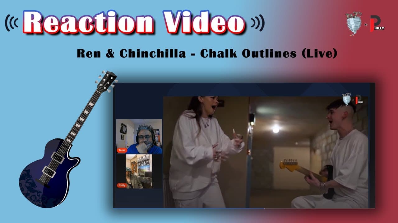 Ren & Chinchilla - Chalk Outlines (Live) [Reaction Video]. #ren #chalkoutlines #fyp #hiren