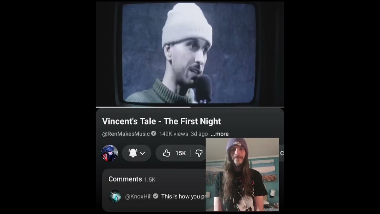 REN- VINCENT'S TALE- THE FIRST NIGHT  THIS WAS REALLY WELL DONE 💜🖤 INDEPENDENT ARTIST REACTS